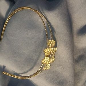 Girl's Silver 2 flower side bow headband